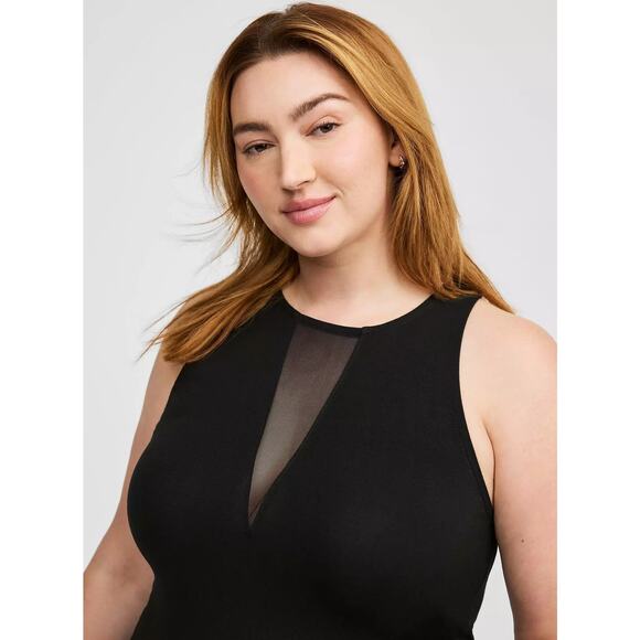 Torrid Foxy Mesh Inset Tank – Black – Size 4X - Picture 4 of 10